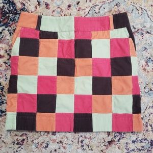 Vineyard Vines Corduroy Preppy Retro Patchwork Miniskirt Size 8